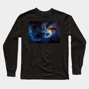 Enigmatic Spiral Galaxy painting Long Sleeve T-Shirt